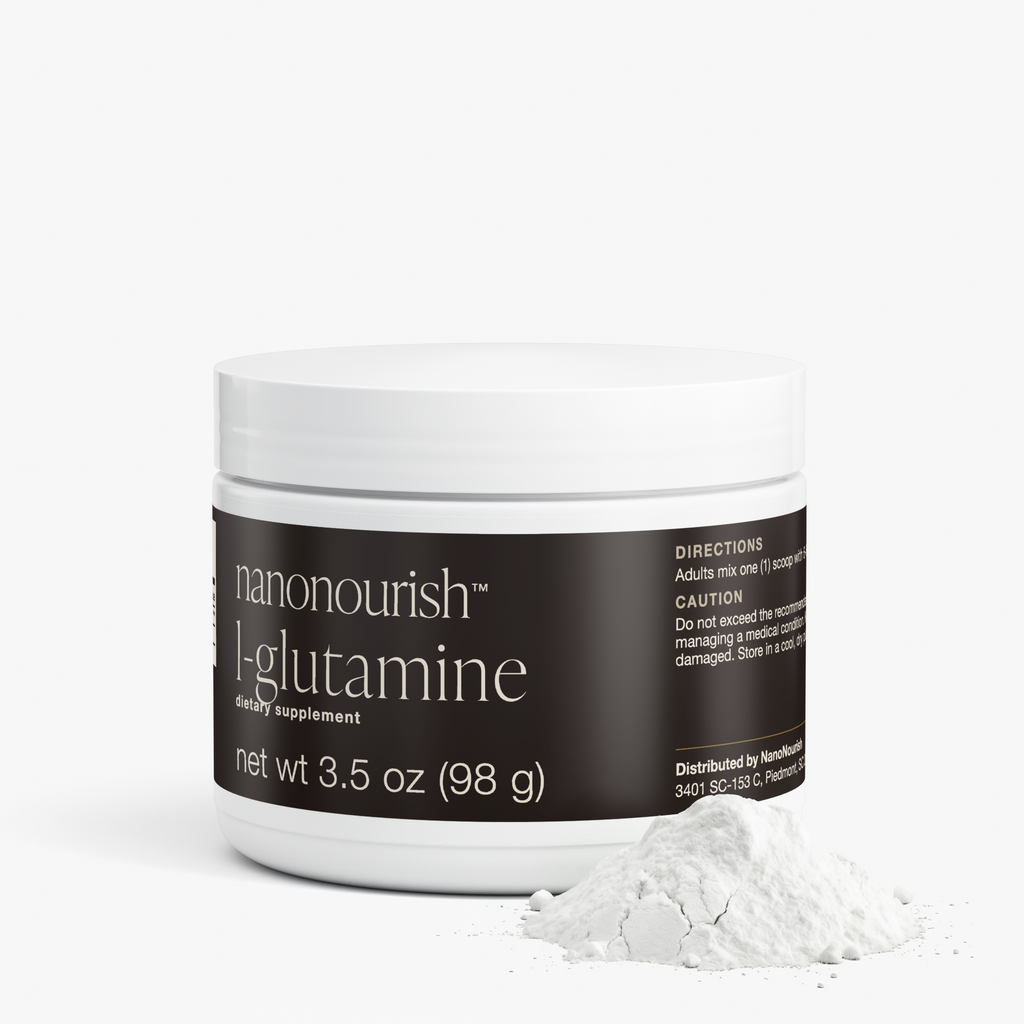 nanonourish™ l-glutamine, label view 2