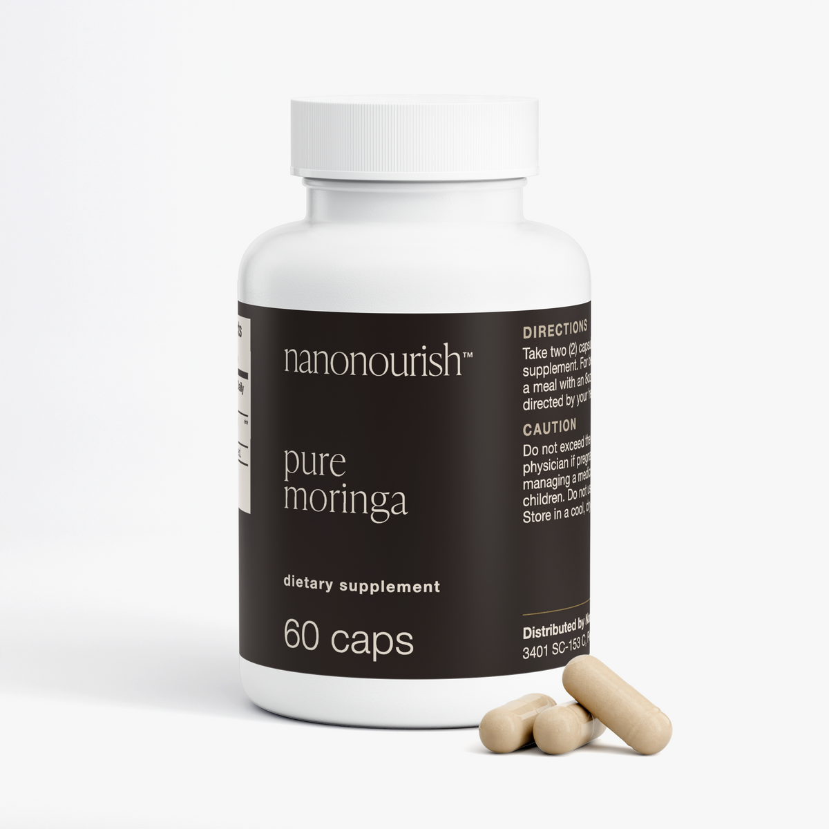 nanonourish™ moringa pure, label view 2