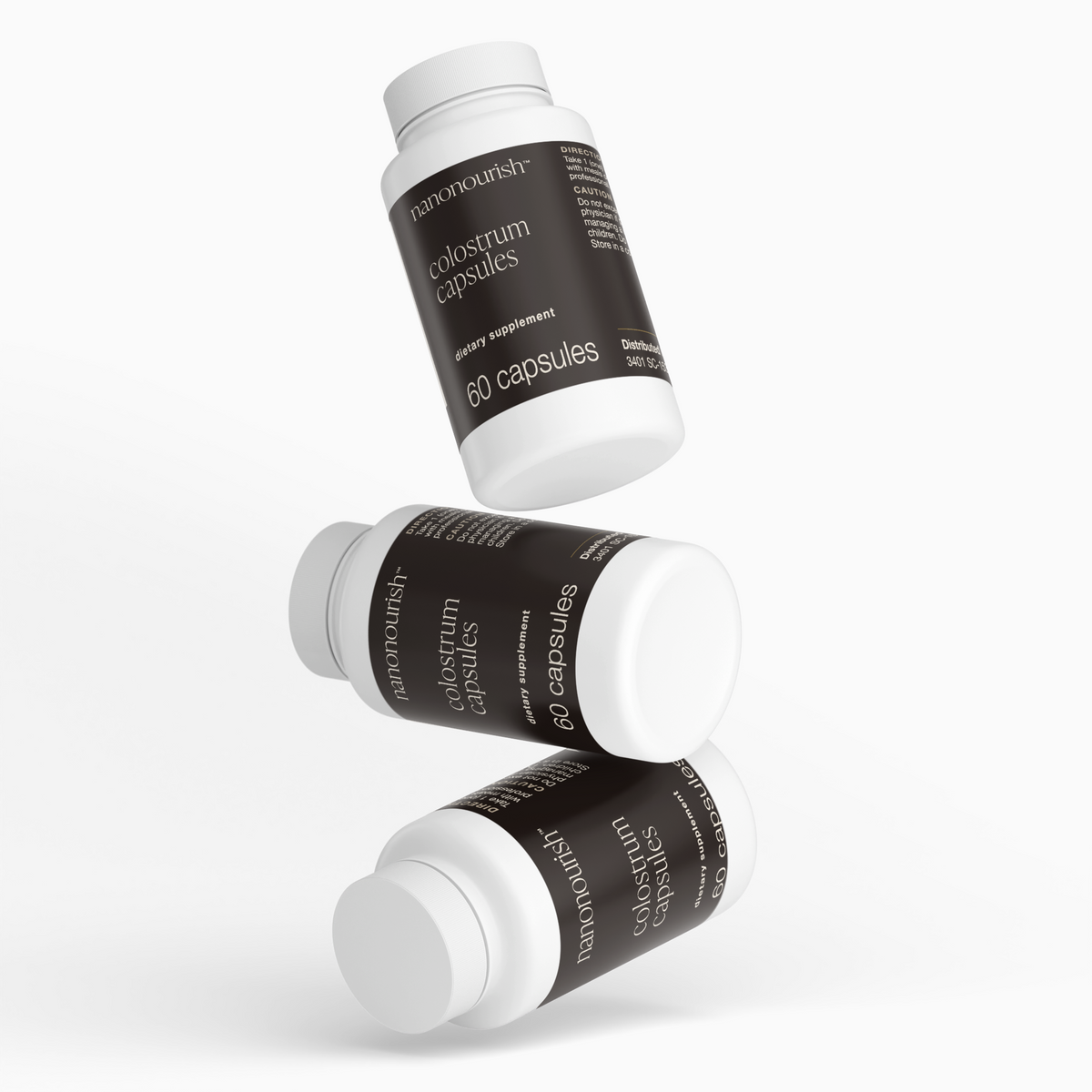 nanonourish™ colostrum capsules, label view 4