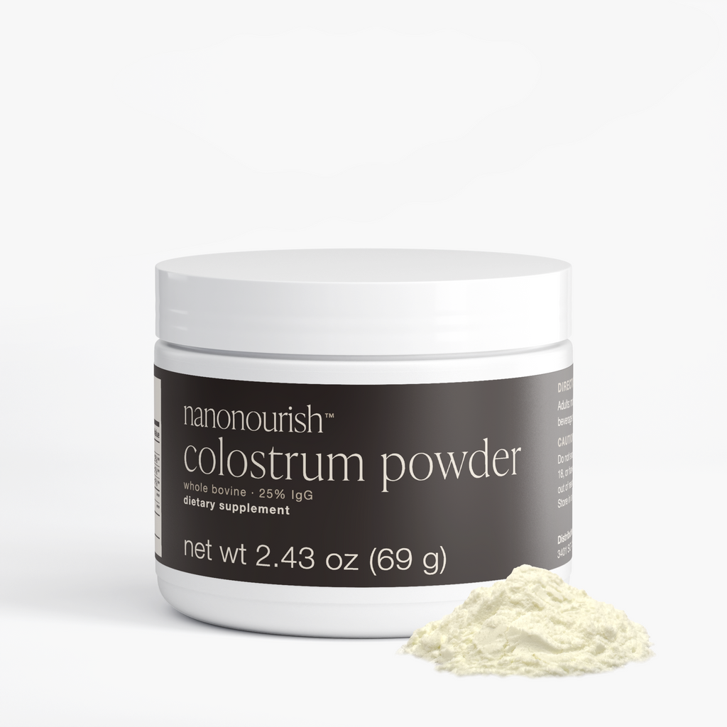 nanonourish™ colostrum powder, label view 2