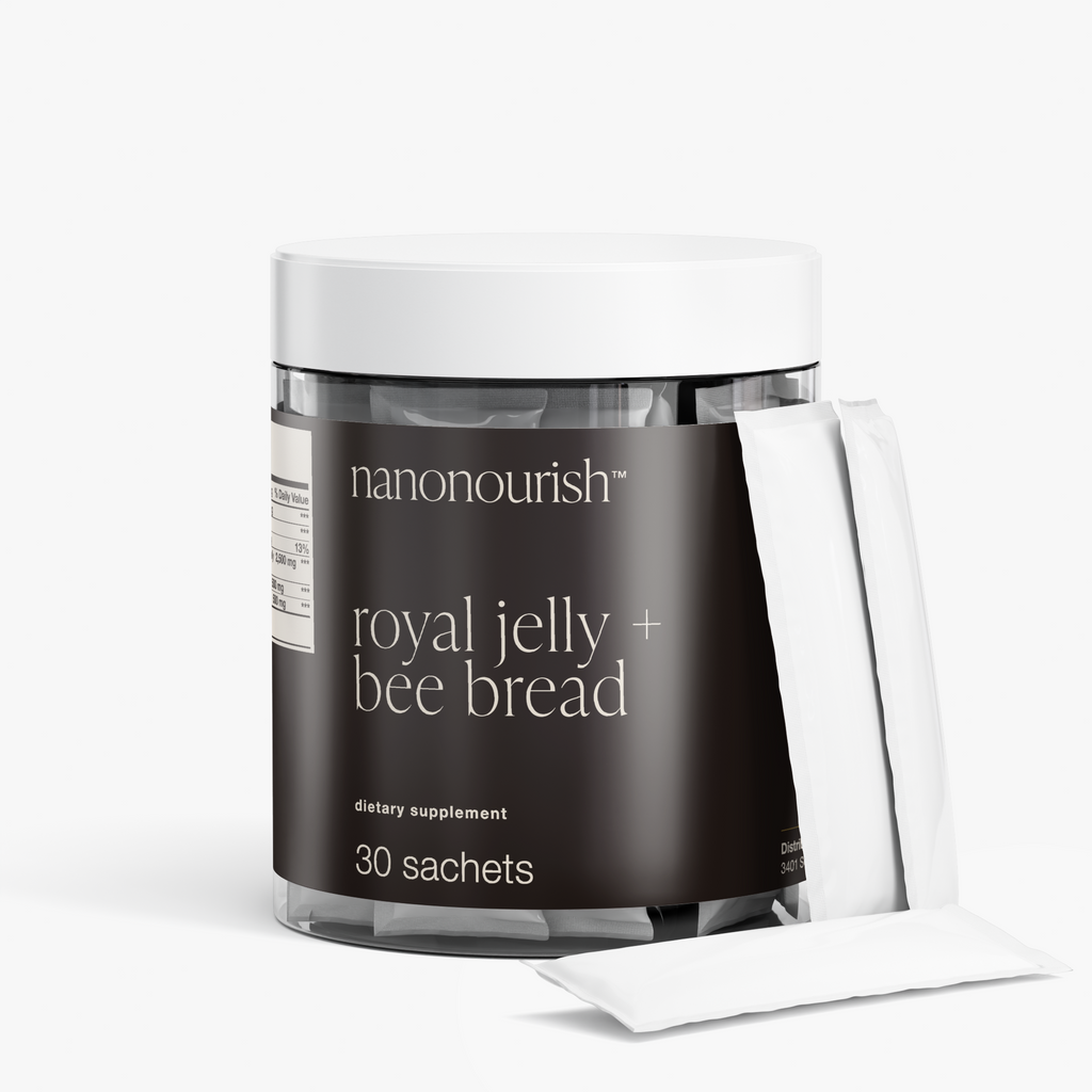 nanonourish™ royal jelly + bee bread, label view 2