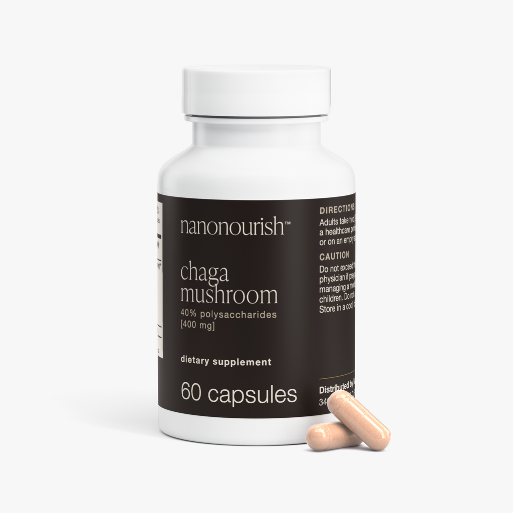 nanonourish™ chaga mushroom, label view 2