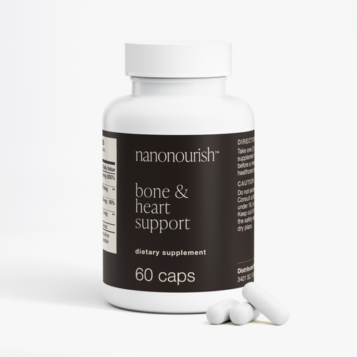 nanonourish™ bone & heart support, label view 2
