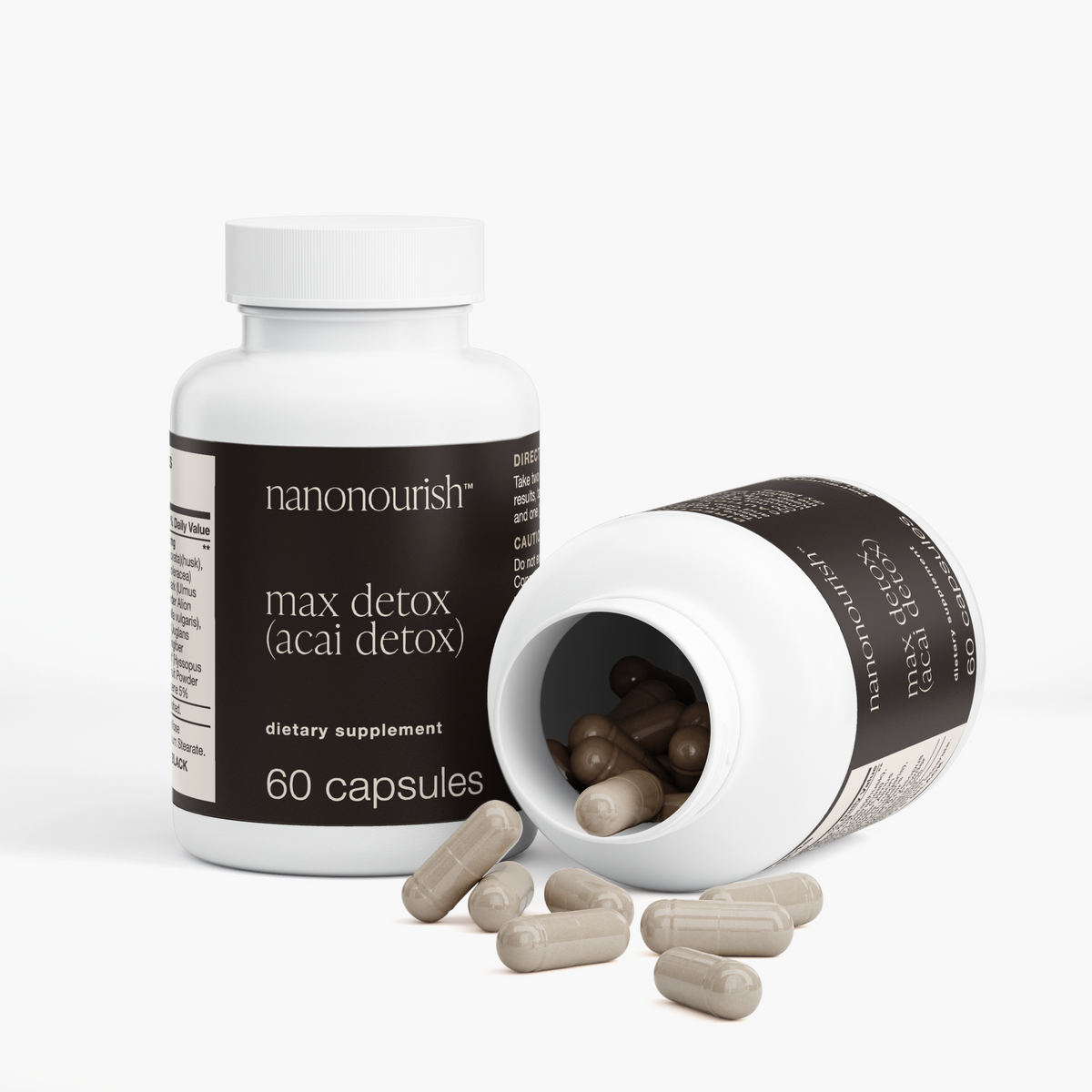 nanonourish™ max detox (acai detox), label view 3