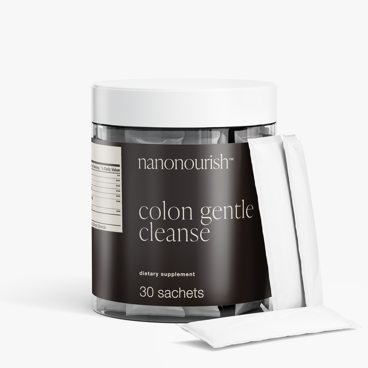 nanonourish™ colon gentle cleanse, label view 2