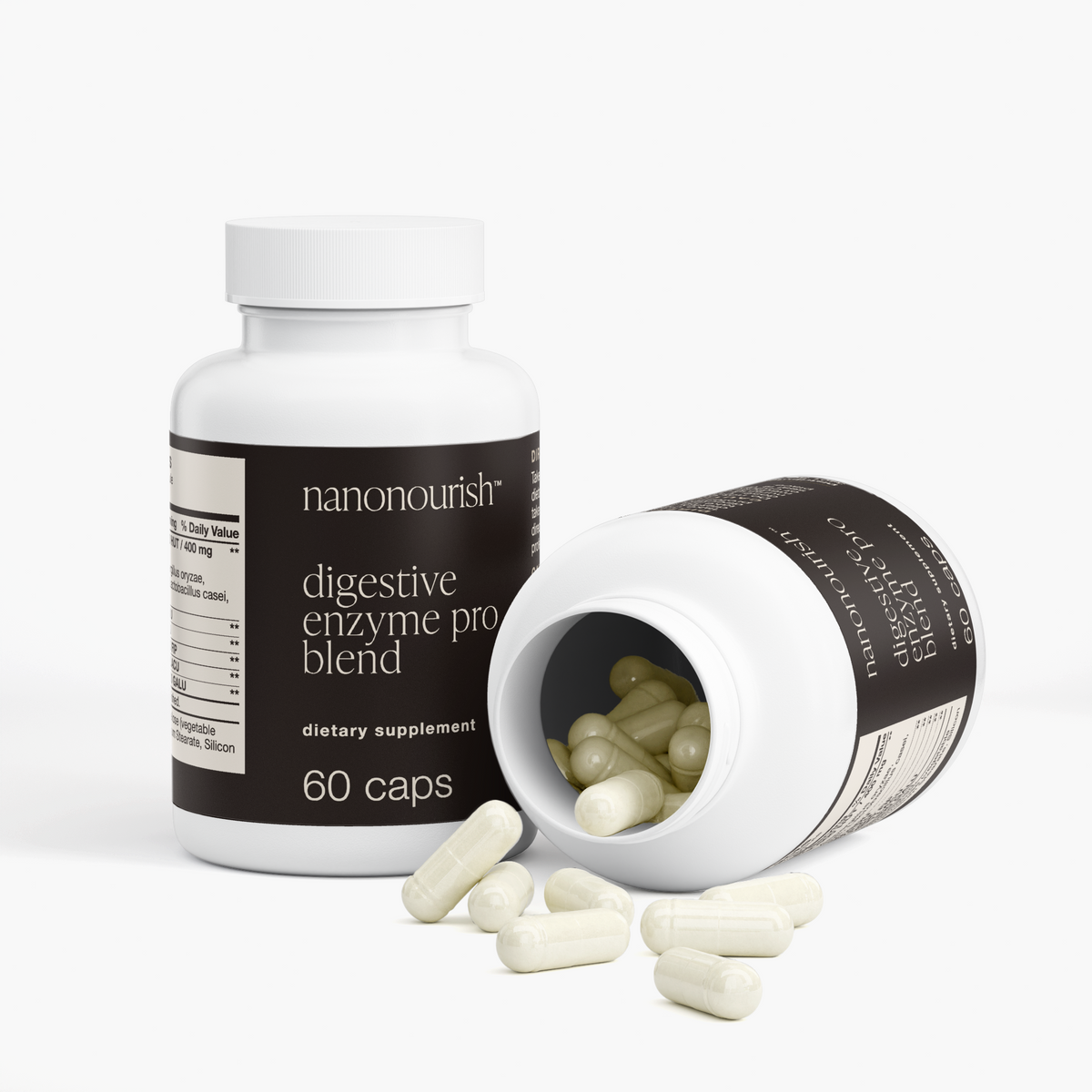 nanonourish™ digestive enzyme pro blend, label view 3