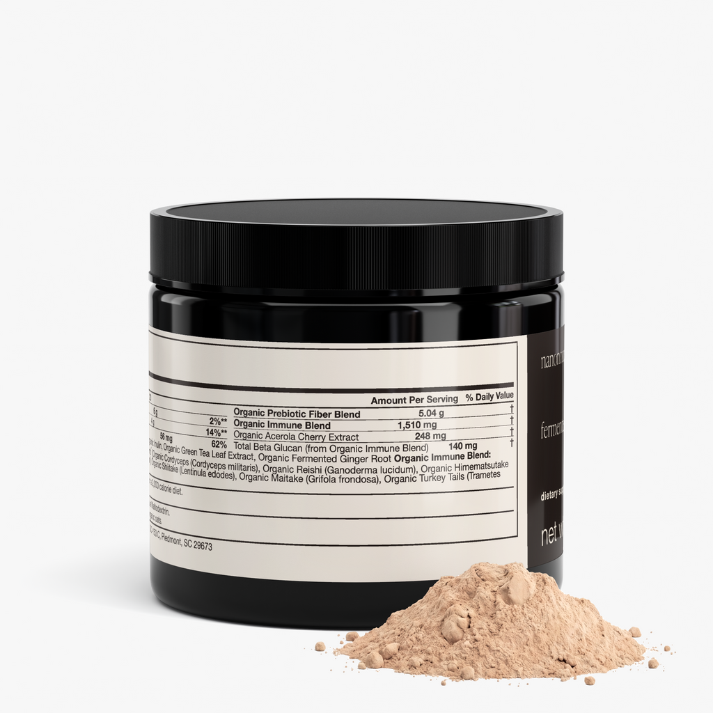 nanonourish™ fermented mushroom blend, label view 2