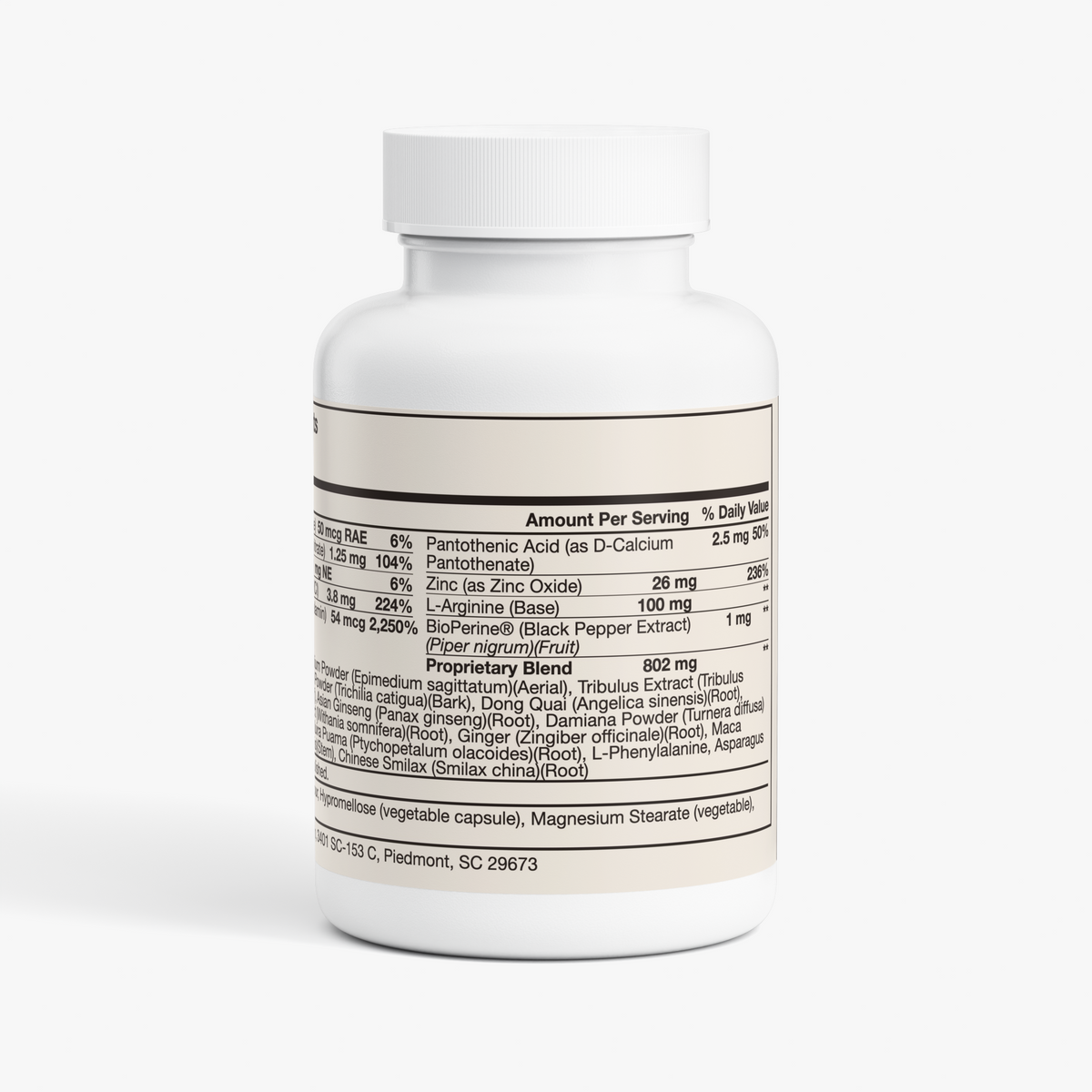 nanonourish™ female enhancement, label view 1