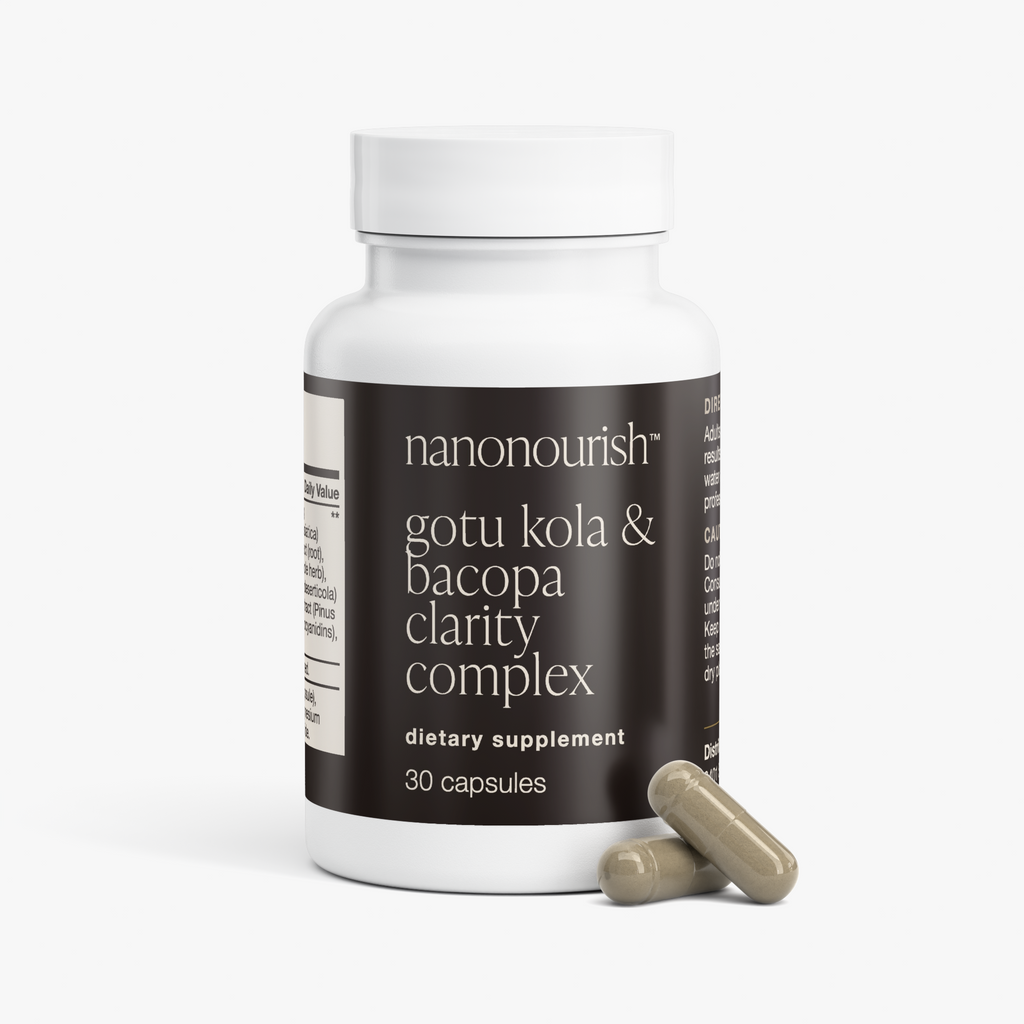 nanonourish™ gotu kola & bacopa clarity complex, label view 2