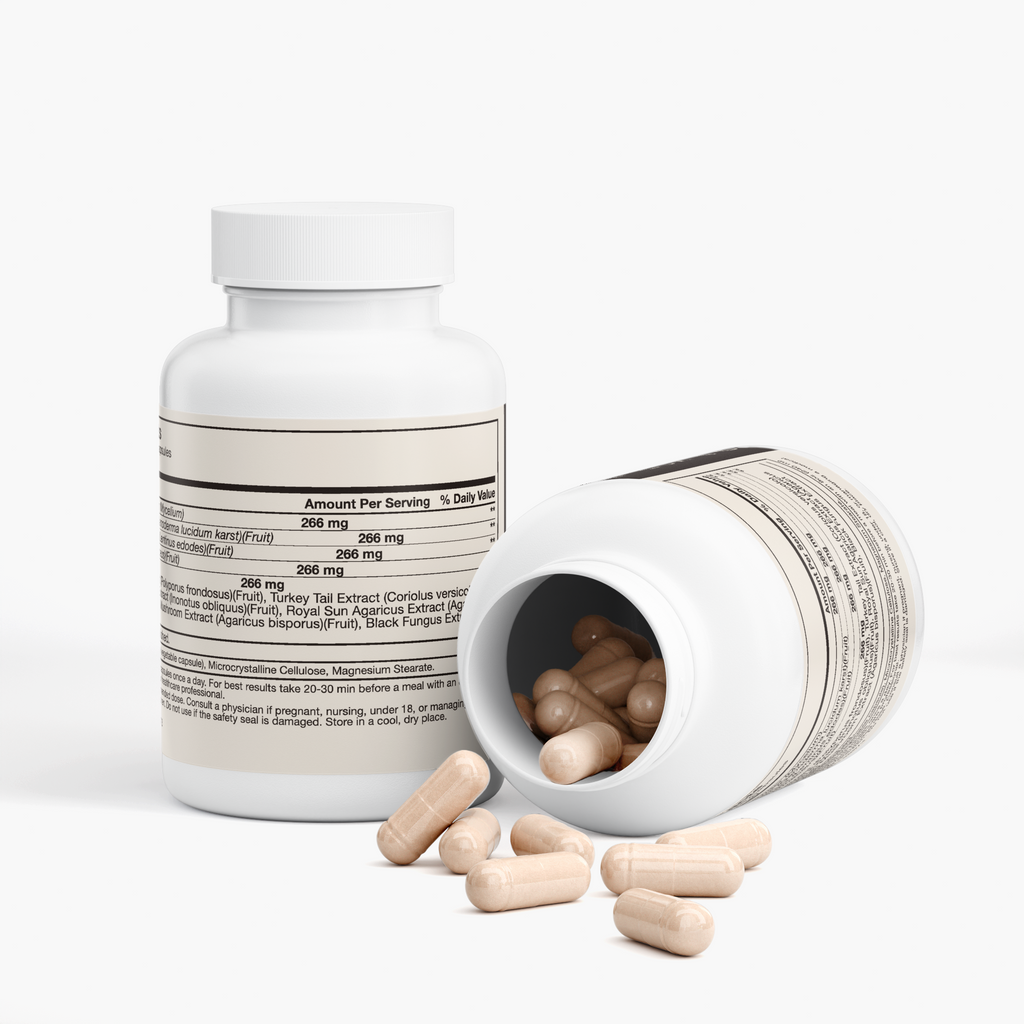 nanonourish™ mushroom complex 10 x, label view 3