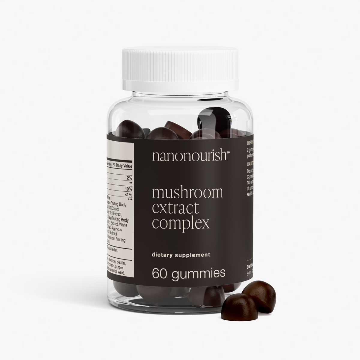 nanonourish™ mushroom extract complex, label view 2