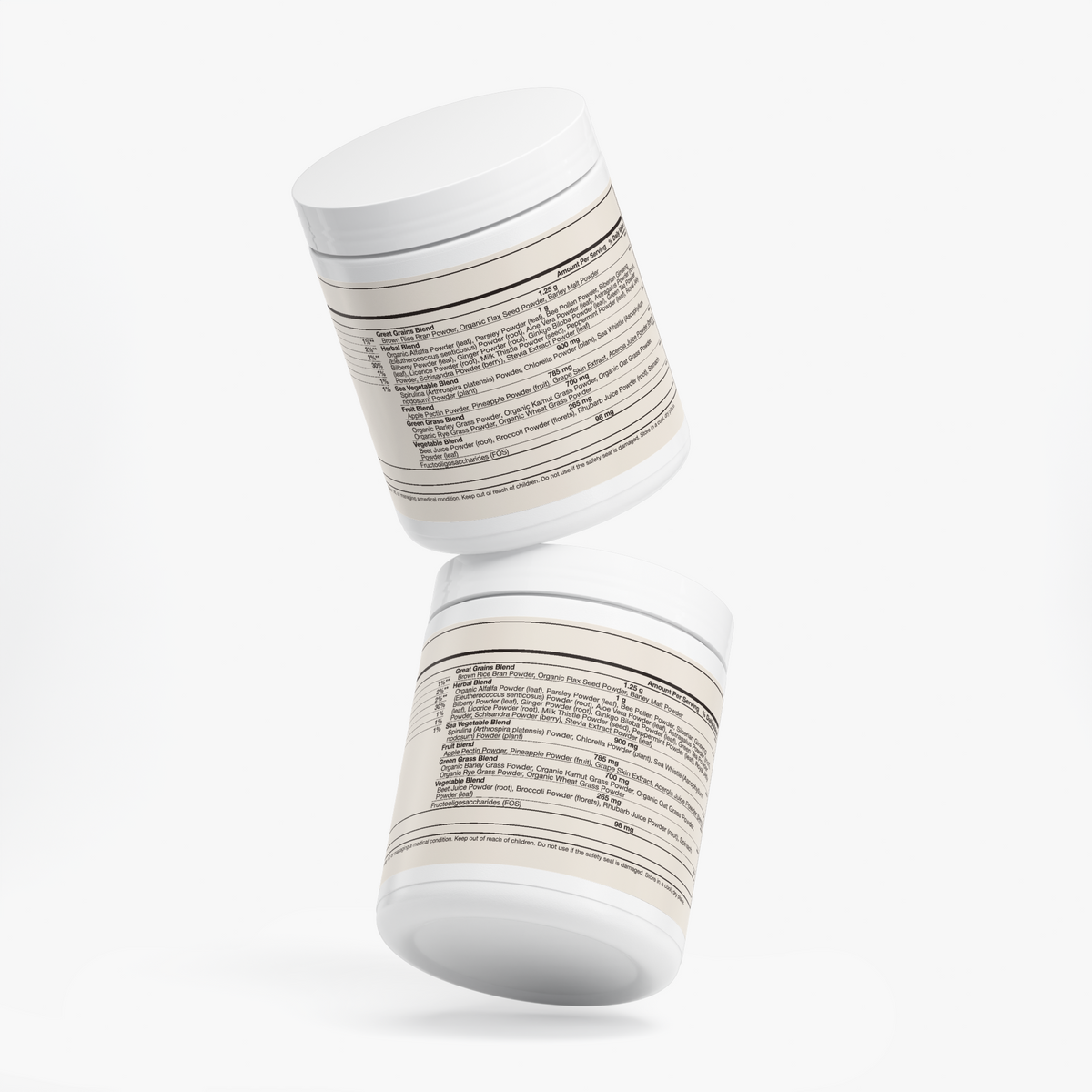 nanonourish™ ultra cleanse smoothie greens, label view 4