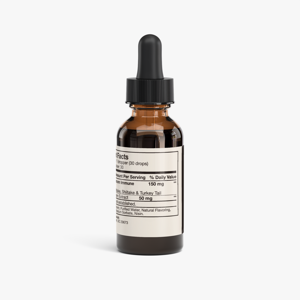 nanonourish™ adaptogen immunity drops, label view 1