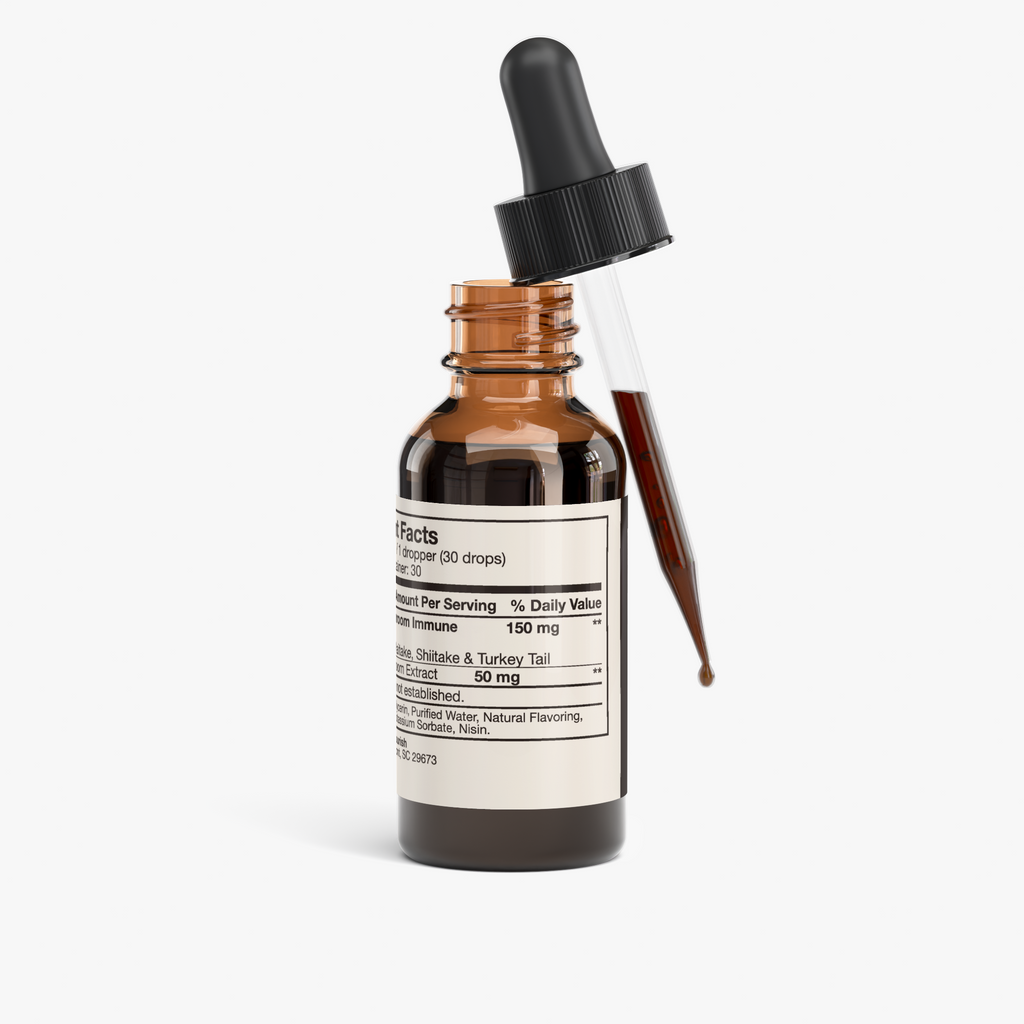 nanonourish™ adaptogen immunity drops, label view 2