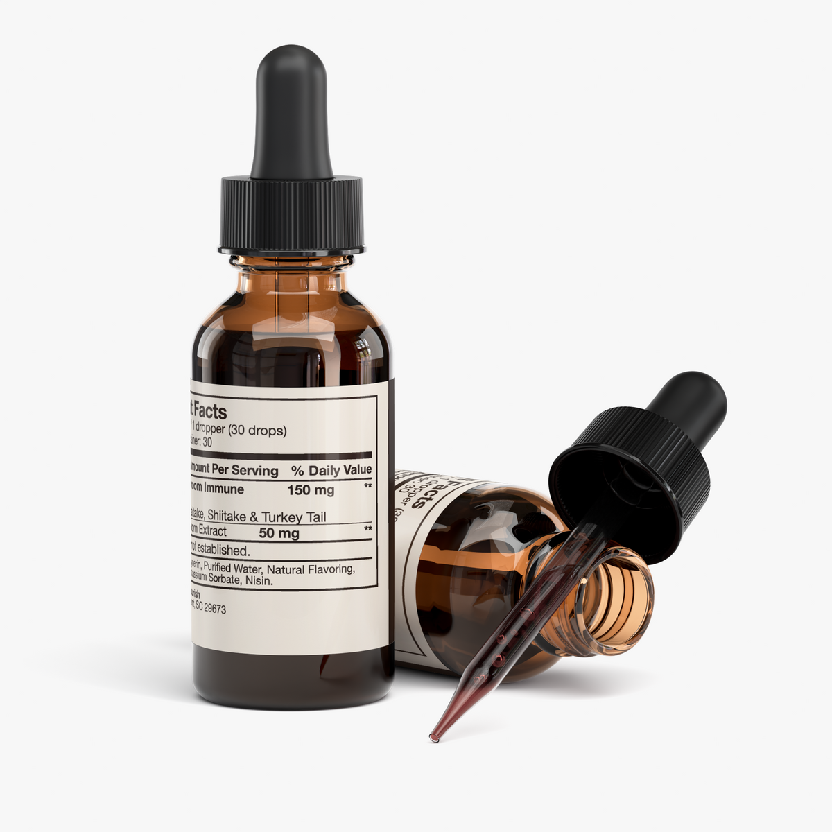 nanonourish™ adaptogen immunity drops, label view 3