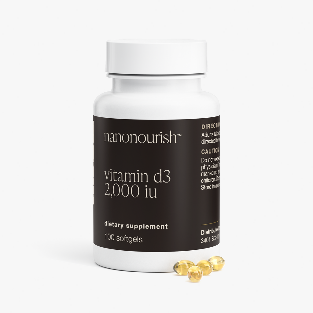 nanonourish™ vitamin d3 2,000 iu, label view 2