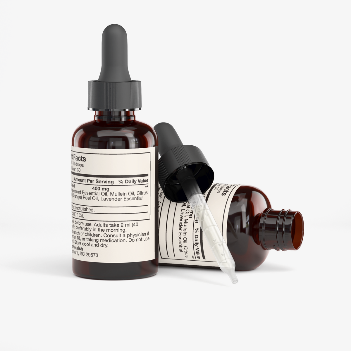 nanonourish™ respiratory & lung health drops, label view 3