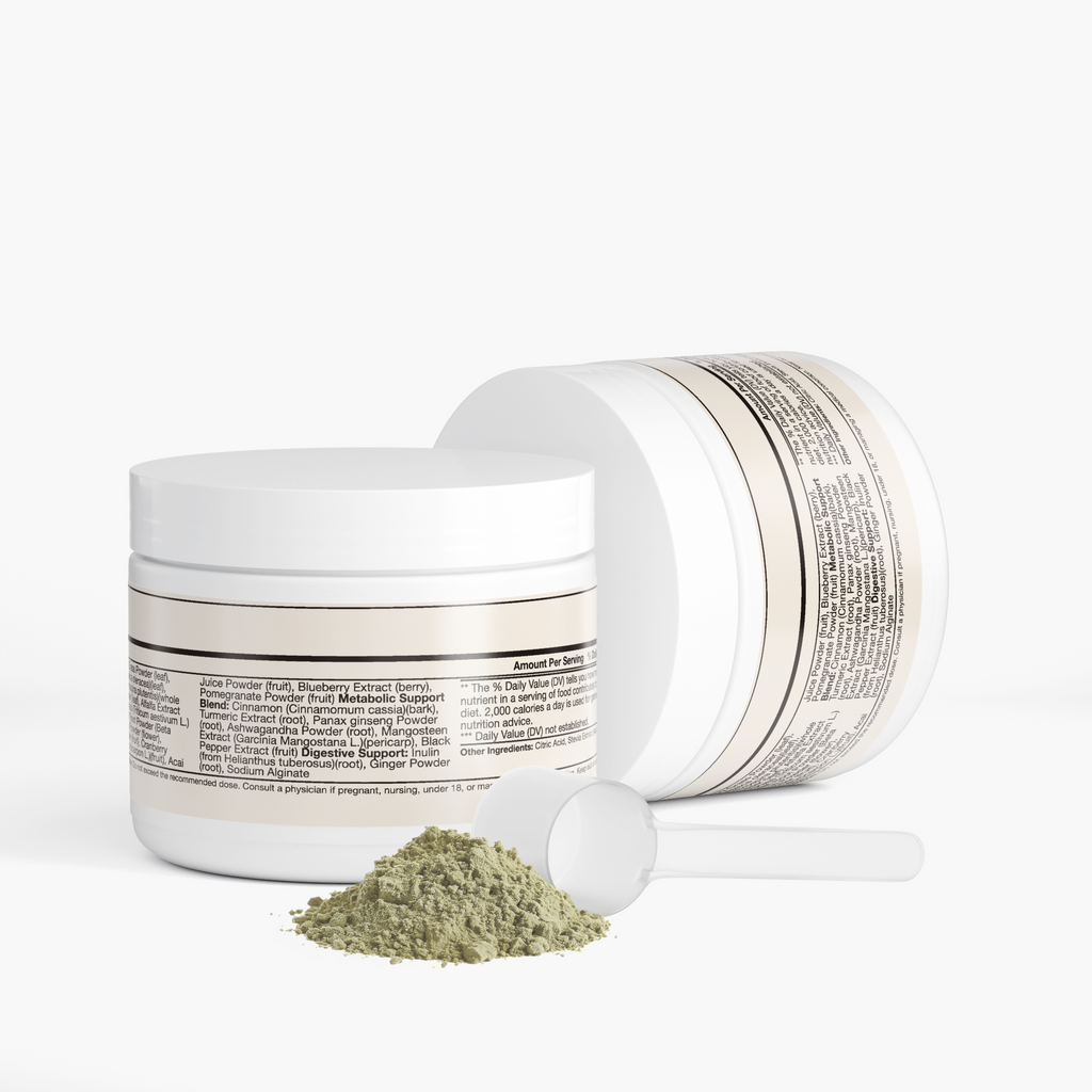 nanonourish™ greens superfood, label view 3