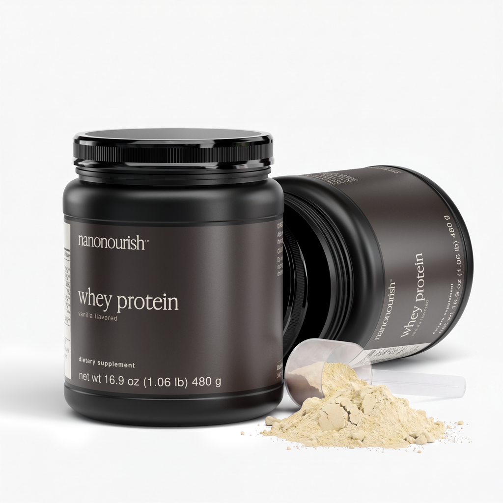 nanonourish™ whey protein vanilla, label view 2