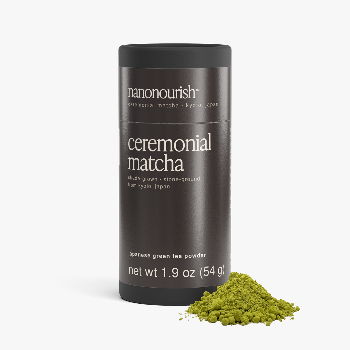 nanonourish™ ceremonial matcha, label view 1