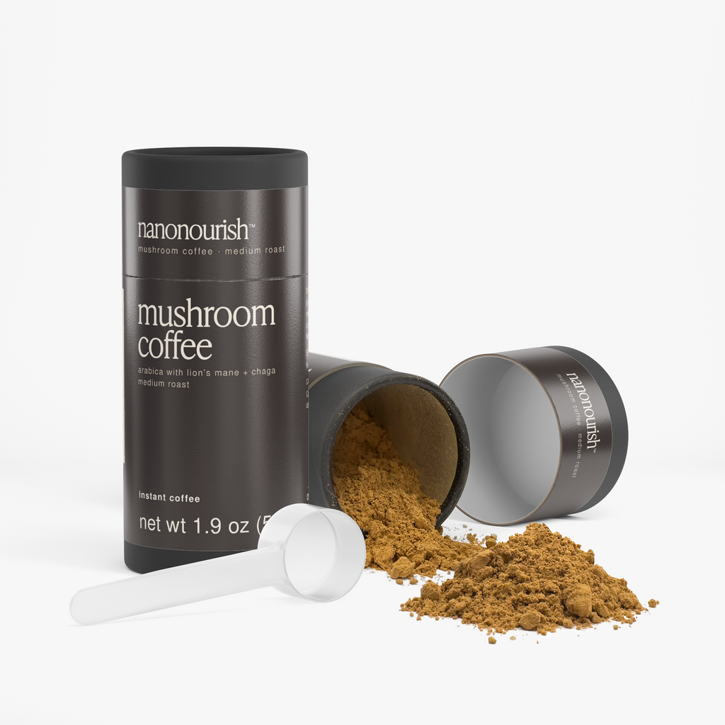 nanonourish™ mushroom coffee, label view 2