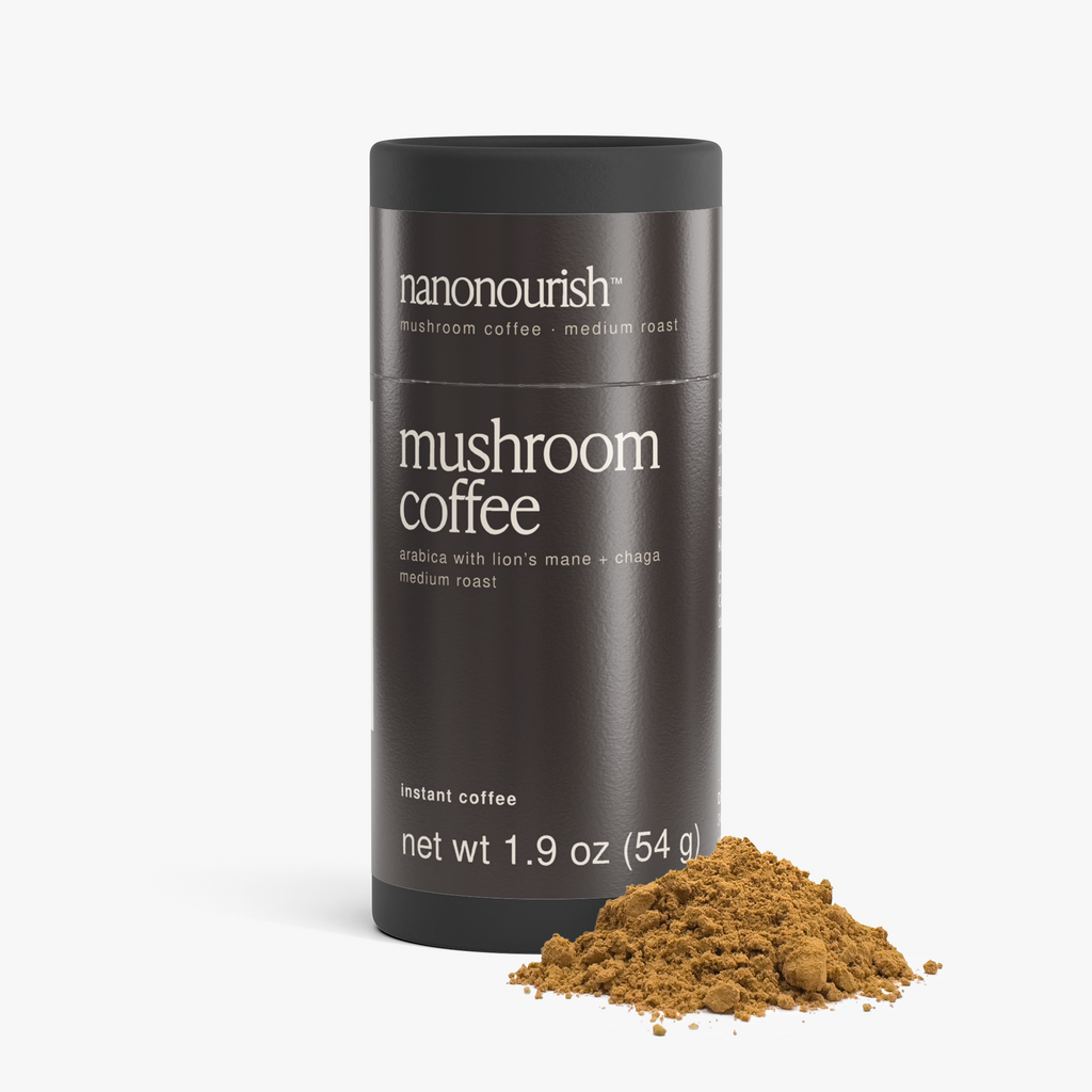 nanonourish™ mushroom coffee, label view 1