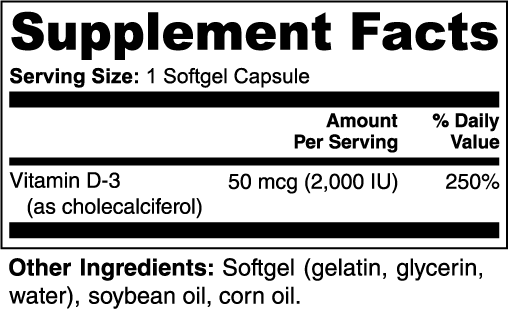 nanonourish™ vitamin d3 2,000 iu, product image