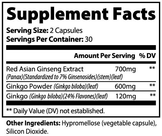 nanonourish™ ginkgo biloba + ginseng, product image