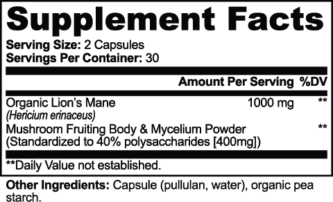 nanonourish™ lion's mane mushroom, product image